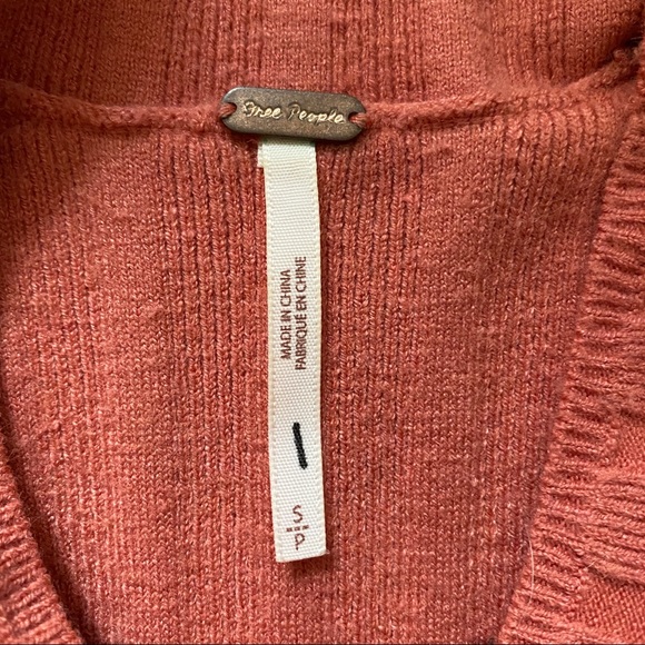 Free People Coral Ribbed ButtonFront Sweater Dress - Picture 3 of 7